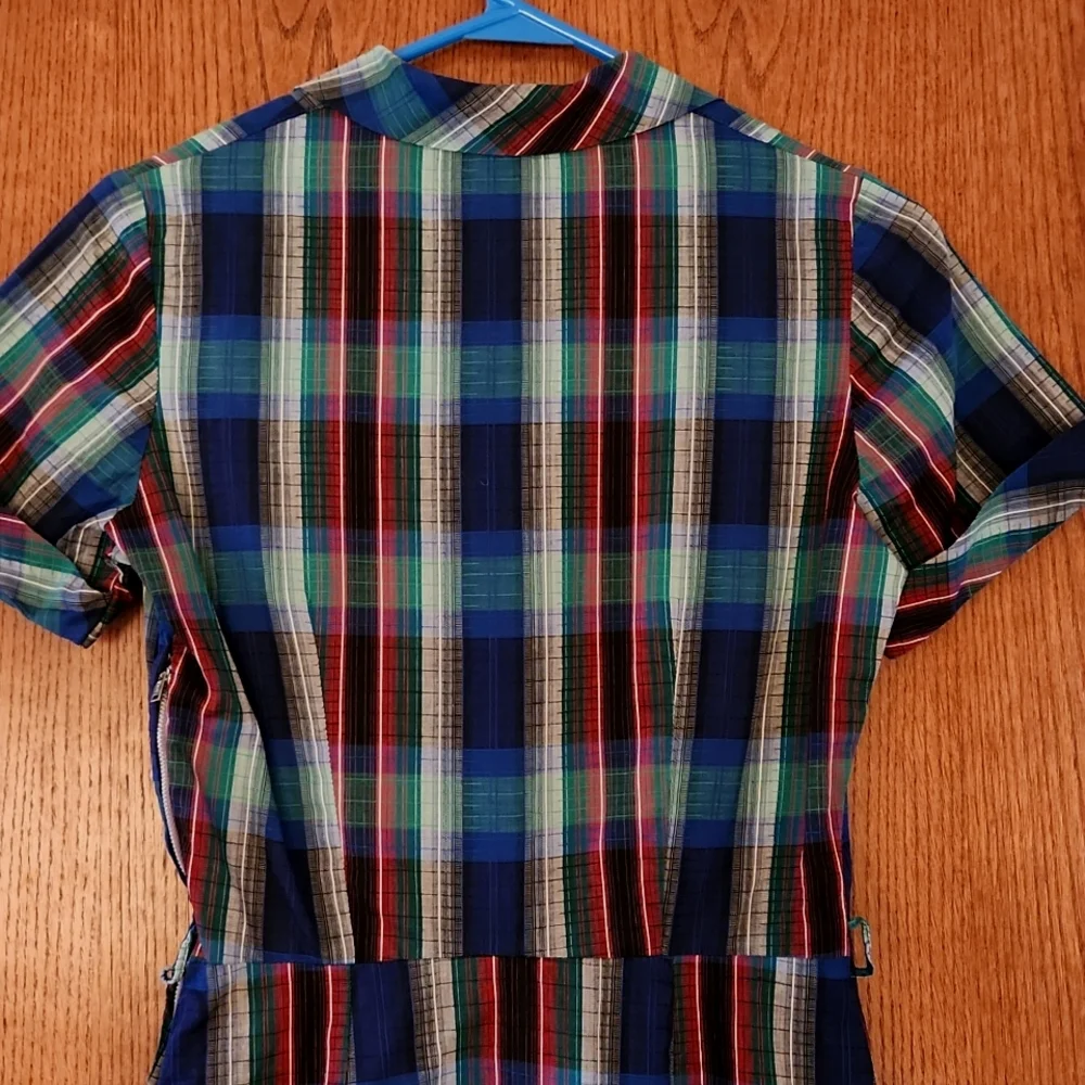 Vintage early to mid 1900's Marla D Side Zipper Dress/Appr Sz 6 - Picture 9 of 11